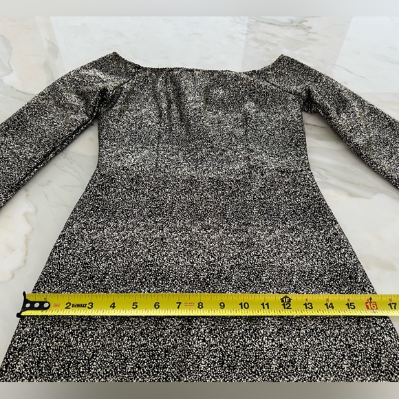 GB BLACK METALLIC STRETCH MINI SEXY DRESS SIZE XS NWTS! - Picture 13 of 17